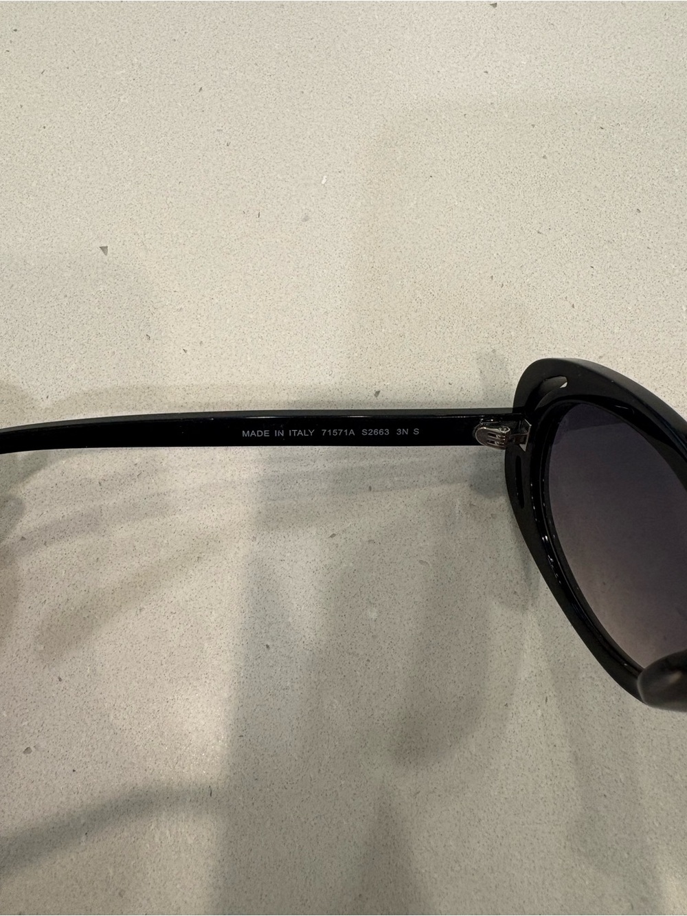 CHANEL Black Oval Logo-Accent Sunglasses - Picture 3 of 3